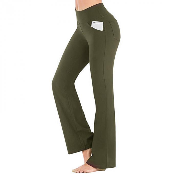 2021 alto pantalone di yoga di forma fisica di Waisted disprezza per allungare le ampie donne dei pantaloni della gamba casuali più yoga senza cuciture Legging di dimensione