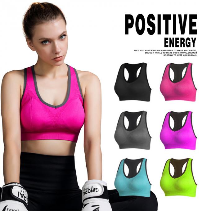 L'Rapido-essiccazione solida antiurto di Wicking della biancheria intima di grandi dimensioni dei reggiseni di sport progetta la misura per il cliente asciutta del reggiseno di sport di alta qualità