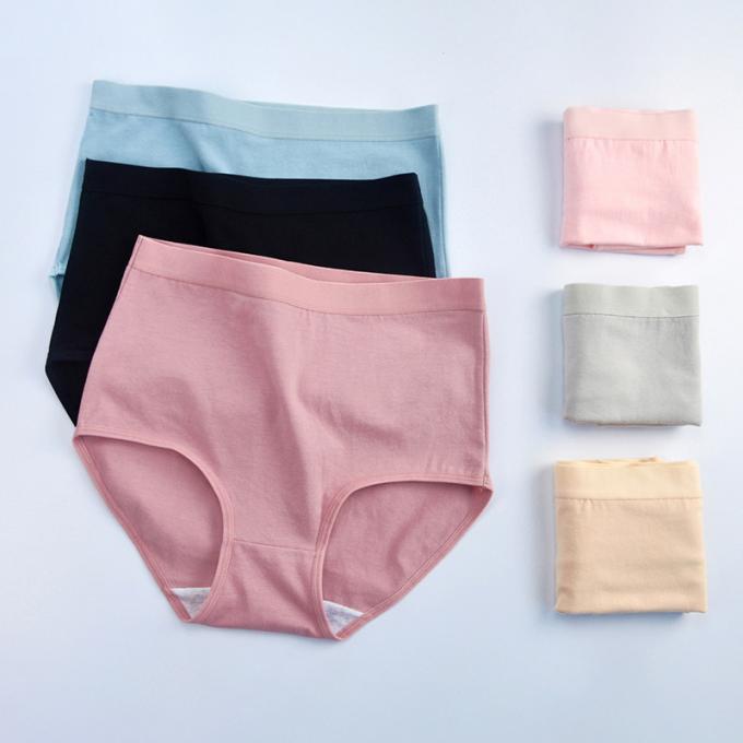 Vita del cotone della biancheria intima di dimensione del più delle donne all'ingrosso metà di nessun mutandine delle signore di copertura totale superiore del muffin brevi