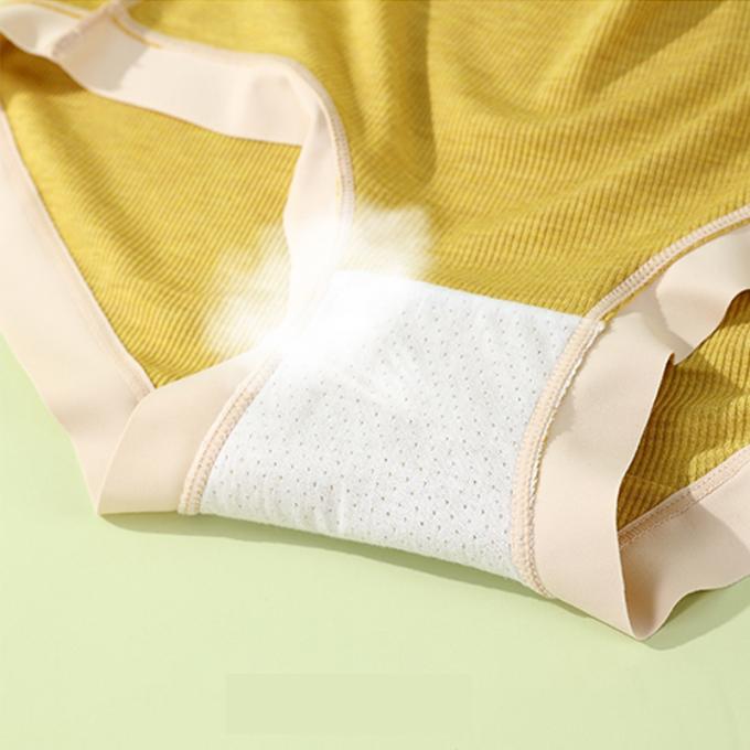Il cotone medio di Traceless della vita della ragazza all'ingrosso respirabile più la biancheria intima di dimensione 3 strati cola le mutandine delle donne della prova