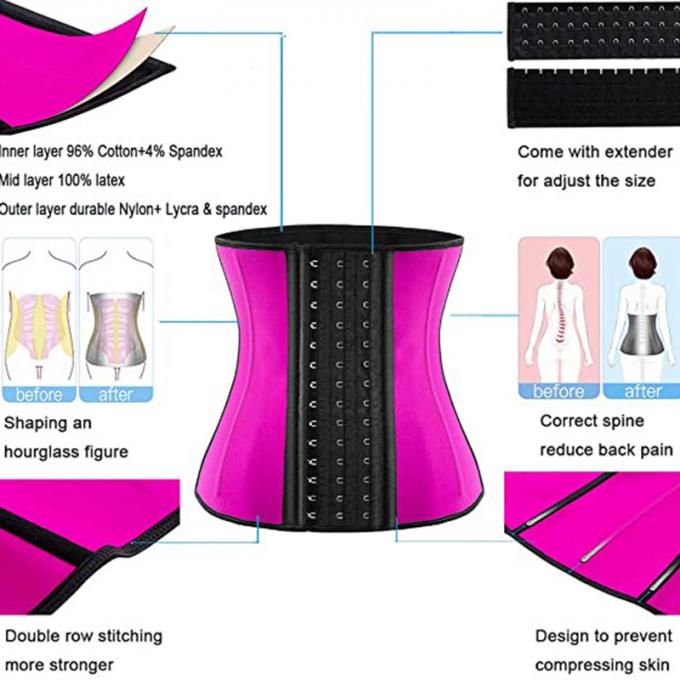 Limatrice all'ingrosso del corpo della clessidra dei corsetti della cintura di sport del lattice di Underbust delle donne più il regalo di dimensione per le cinture della vita della mamma