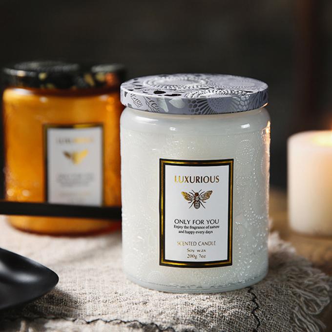 Candele profumate premio di rilassamento altamente profumate durature di vetro durevole che non dà fumo ecologico di lusso