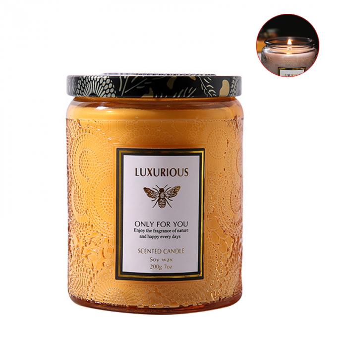 Candele profumate premio di rilassamento altamente profumate durature di vetro durevole che non dà fumo ecologico di lusso