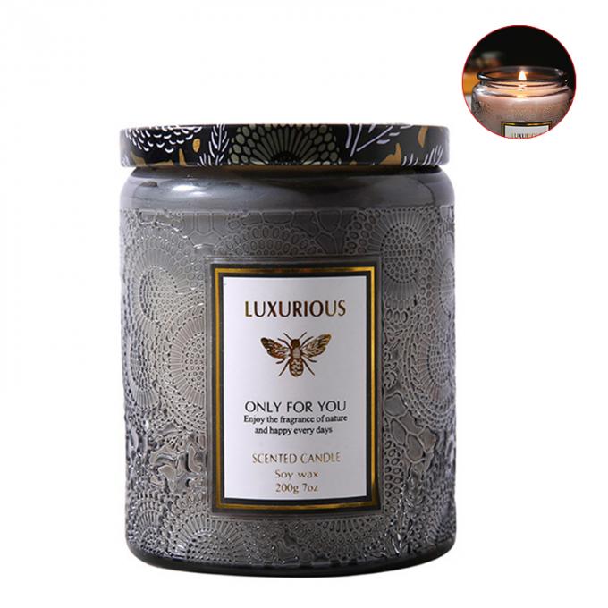 Candele profumate premio di rilassamento altamente profumate durature di vetro durevole che non dà fumo ecologico di lusso