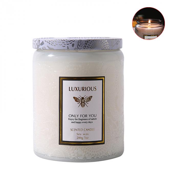 Candele profumate premio di rilassamento altamente profumate durature di vetro durevole che non dà fumo ecologico di lusso