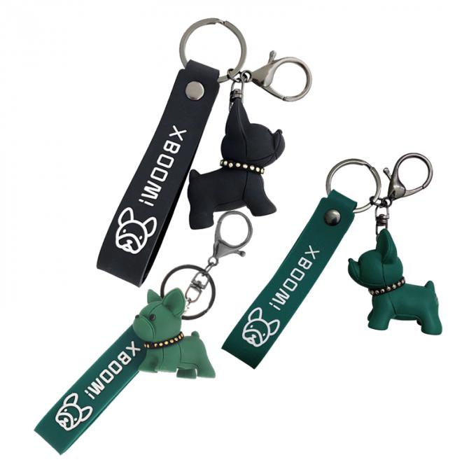Catena chiave su ordinazione dei bulldog francesi dell'unità di elaborazione di Pit Bull Car Key Ring della resina creativa all'ingrosso del regalo
