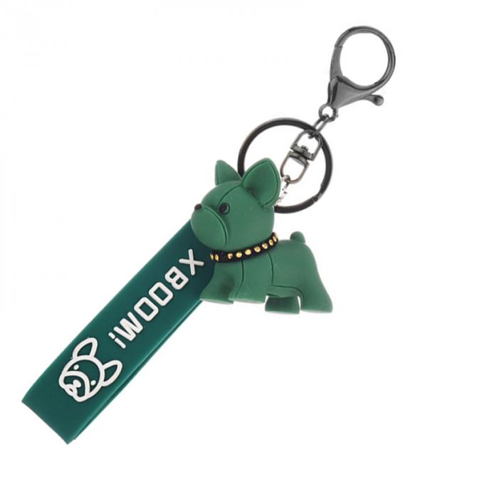 Catena chiave su ordinazione dei bulldog francesi dell'unità di elaborazione di Pit Bull Car Key Ring della resina creativa all'ingrosso del regalo