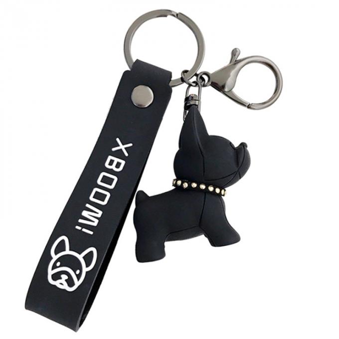 Catena chiave su ordinazione dei bulldog francesi dell'unità di elaborazione di Pit Bull Car Key Ring della resina creativa all'ingrosso del regalo