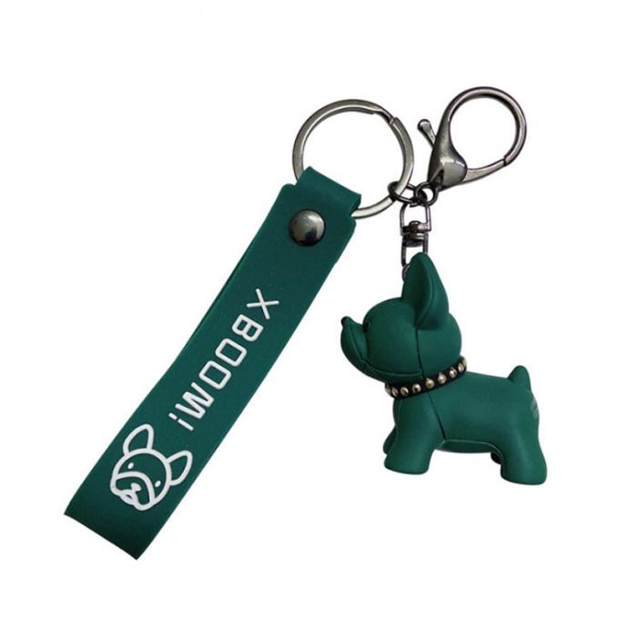 Catena chiave su ordinazione dei bulldog francesi dell'unità di elaborazione di Pit Bull Car Key Ring della resina creativa all'ingrosso del regalo